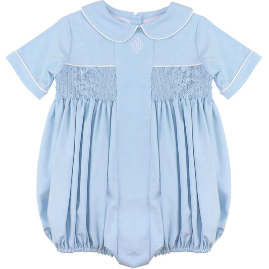 Blue Smocked Bubble