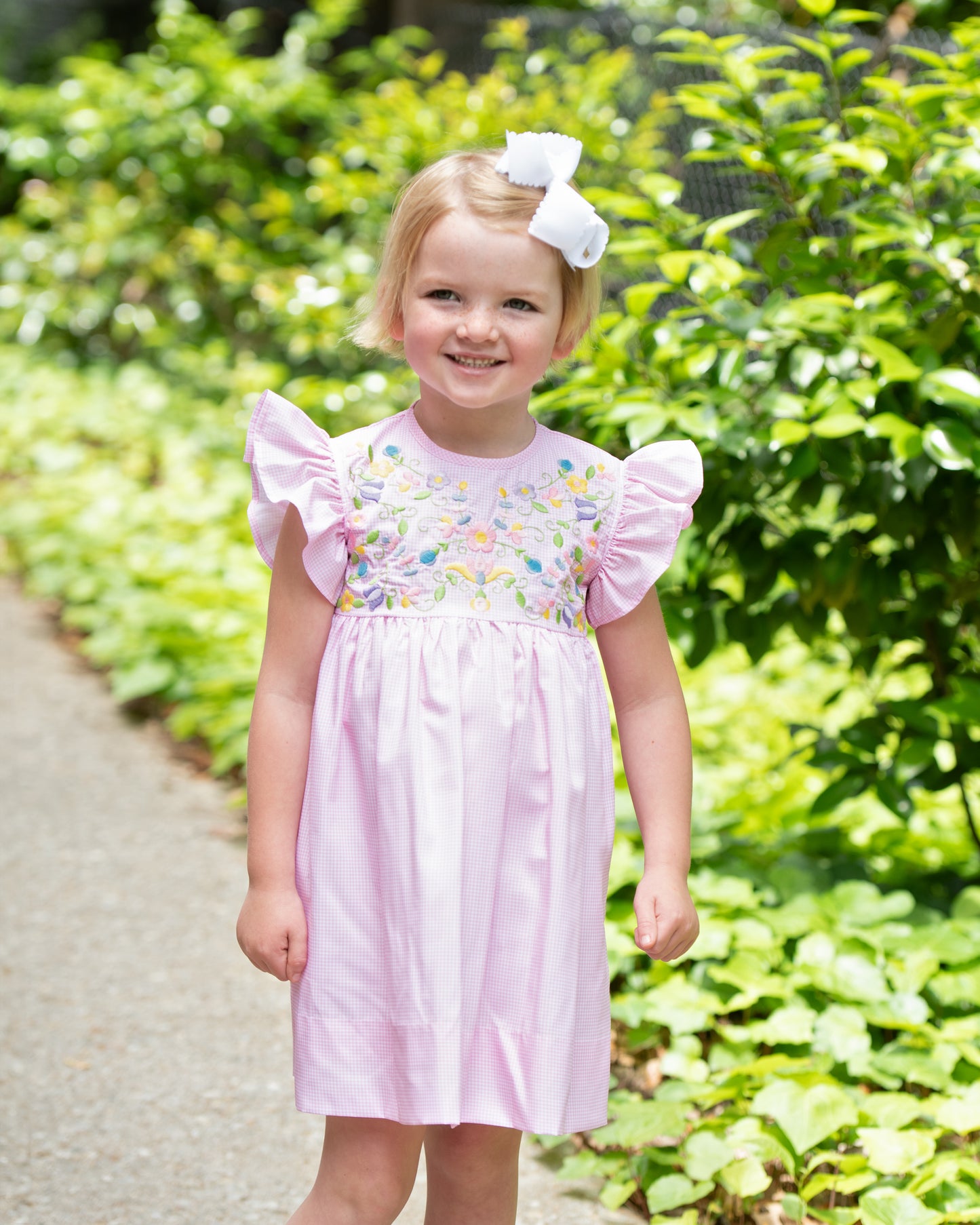 Pink Gingham Fiesta Dress