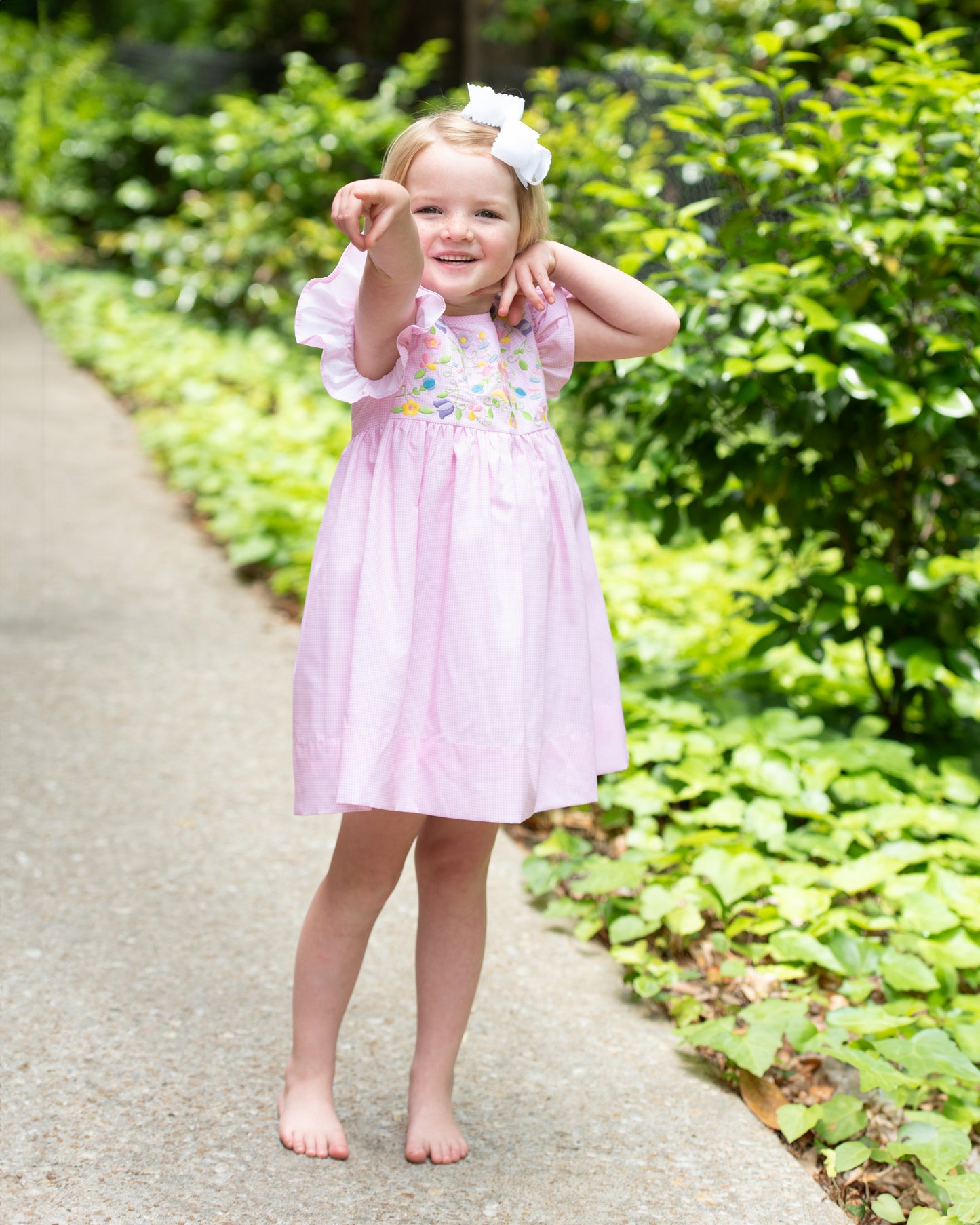 Pink Gingham Fiesta Dress