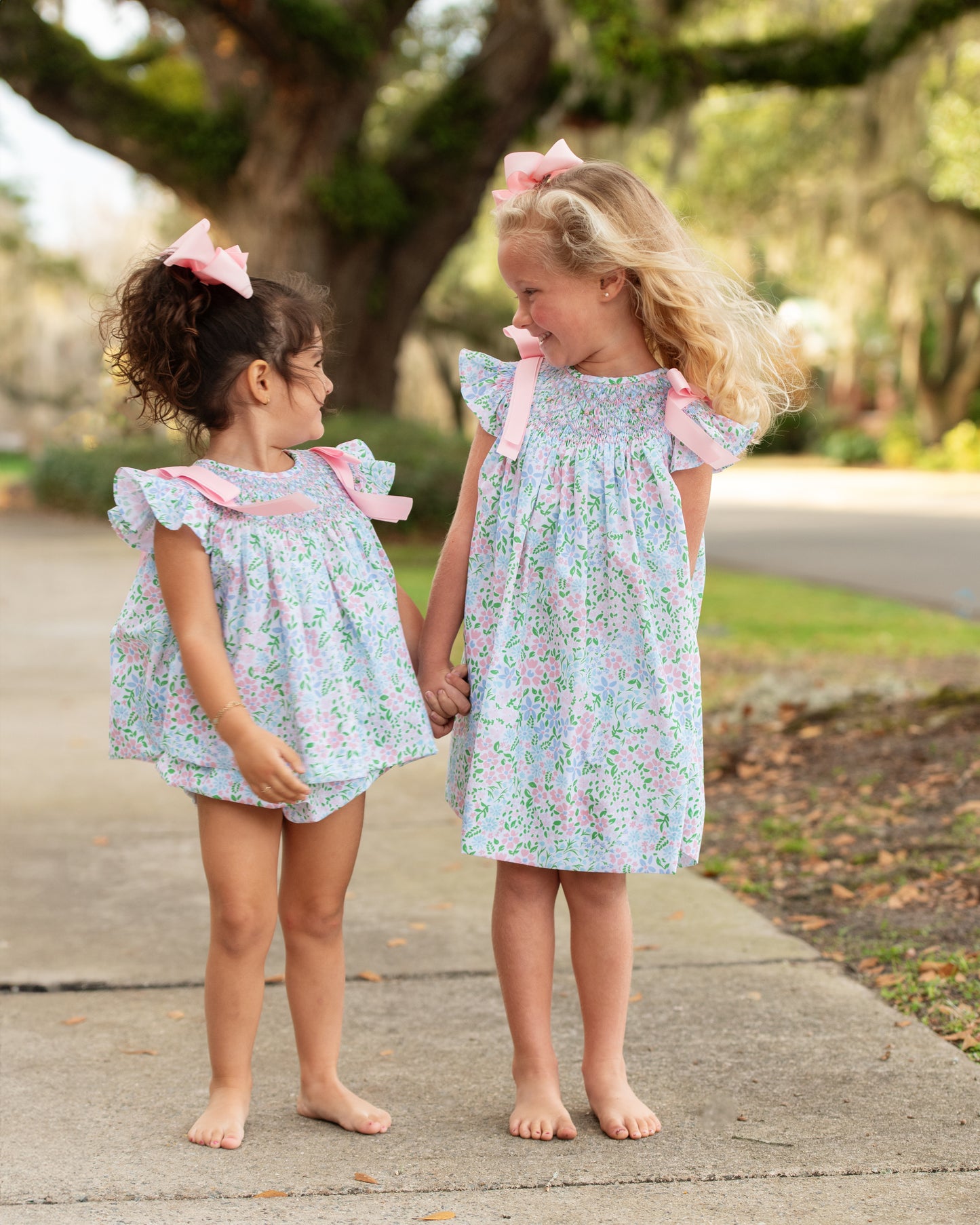 Floral Smocked Bow Dress