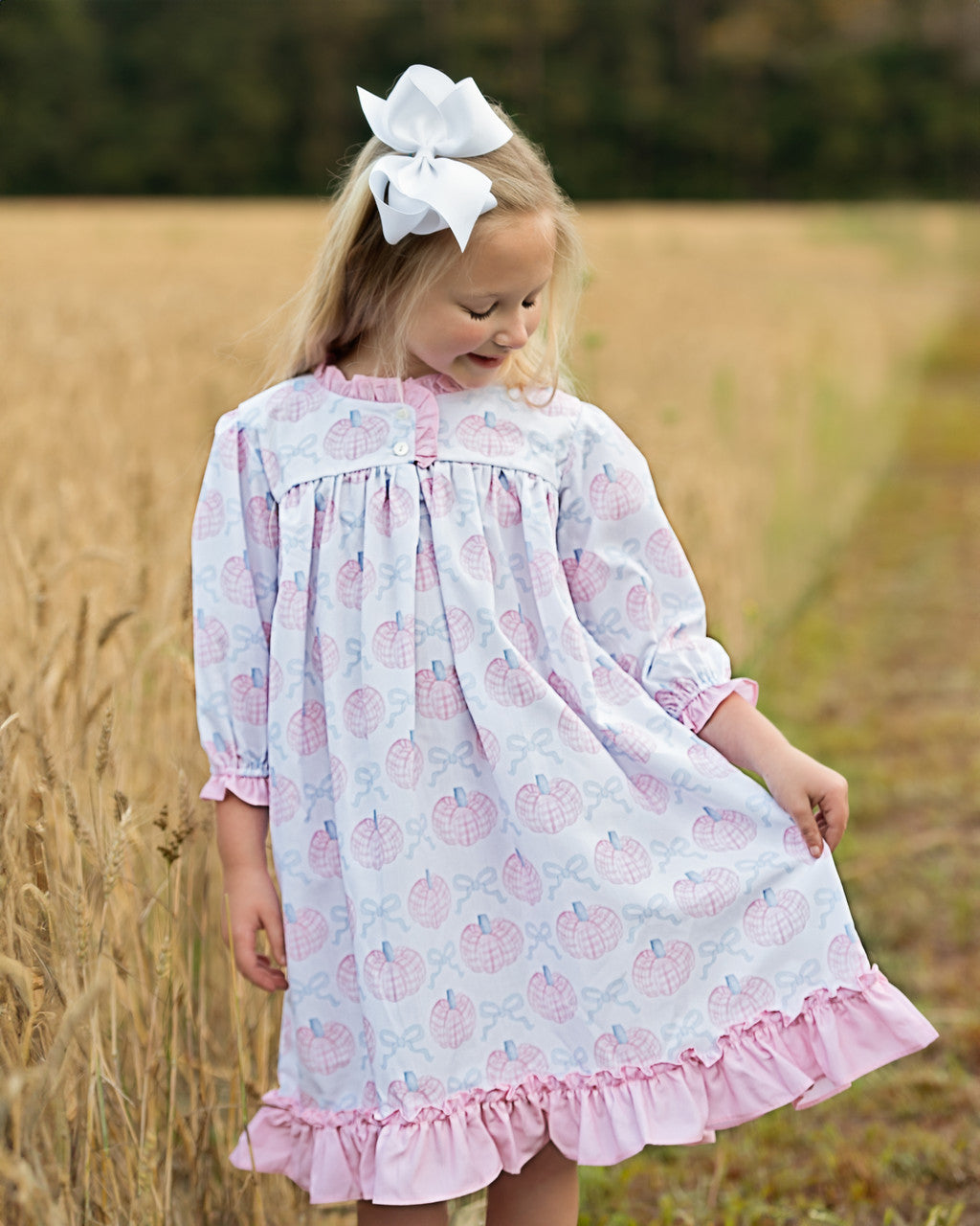 Pink Pumpkin And Bow Nightgown