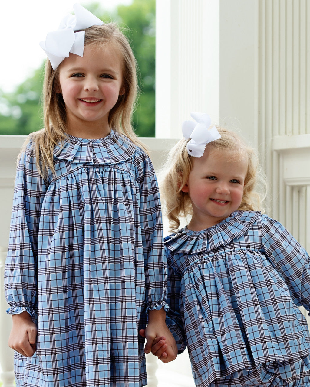 Blue And Brown Plaid Dress