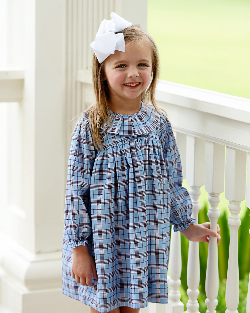 Blue And Brown Plaid Dress