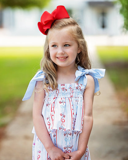 Patriotic Shoulder Tie Dress