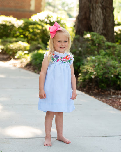 Blue Gingham Fiesta Dress