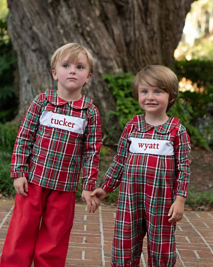 Holiday Plaid Pant Set