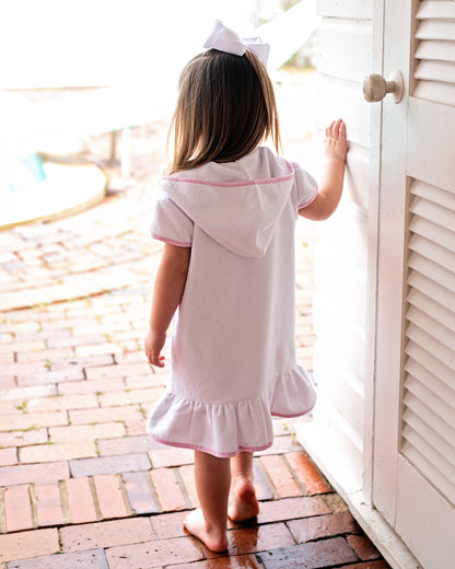 Pink Trimmed Terry Coverup