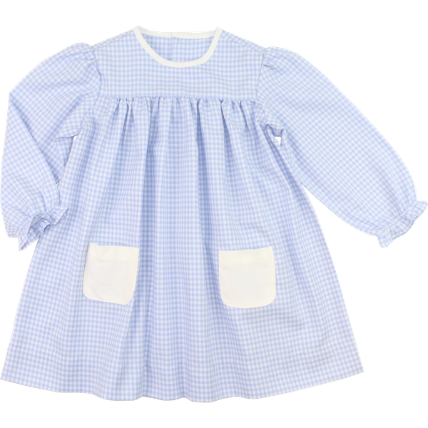 Blue Gingham Pocket Dress