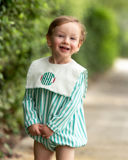 Green And White Corduroy Bubble