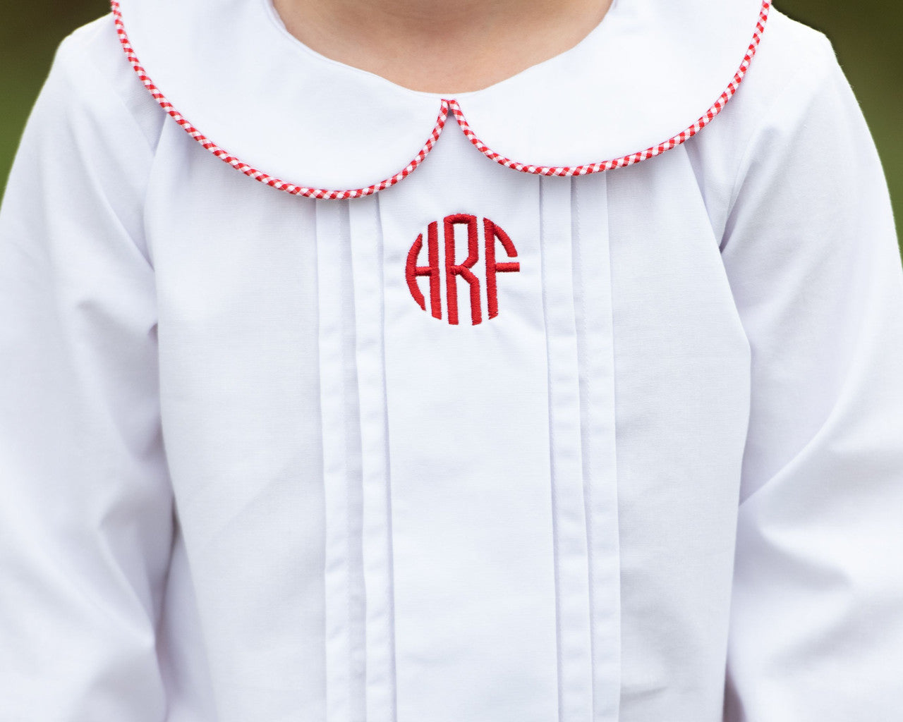 Red And White Gingham Pleated Short Set