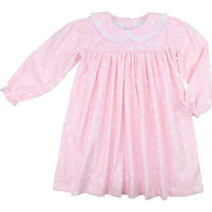 Pink Corduroy Heart Dress