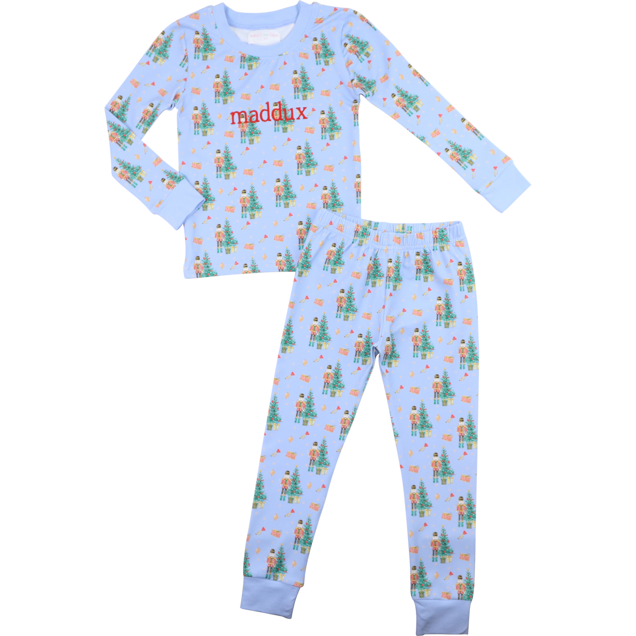 Blue Nutcracker Knit Pajamas