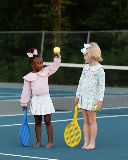 Multicolored Floral Knit Tennis Dress