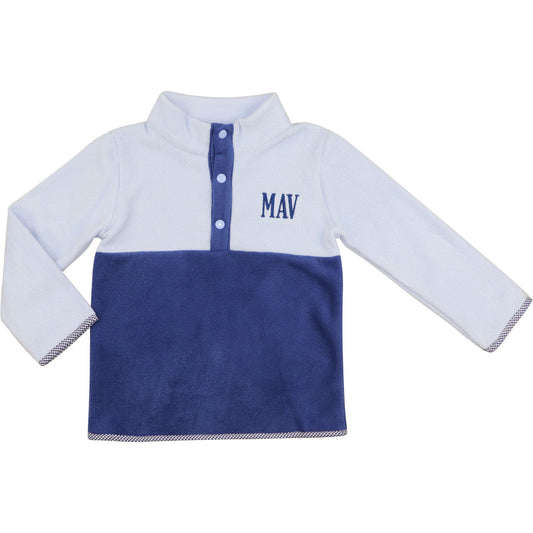 Navy And Blue Fleece Pullover