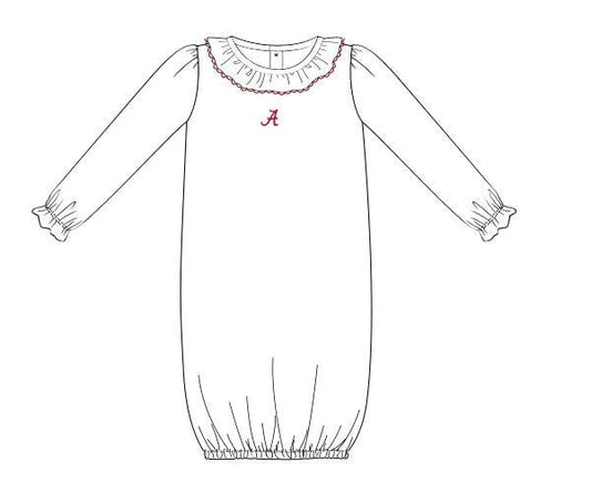 Officially Licensed Knit Ruffled Alabama Baby Gown