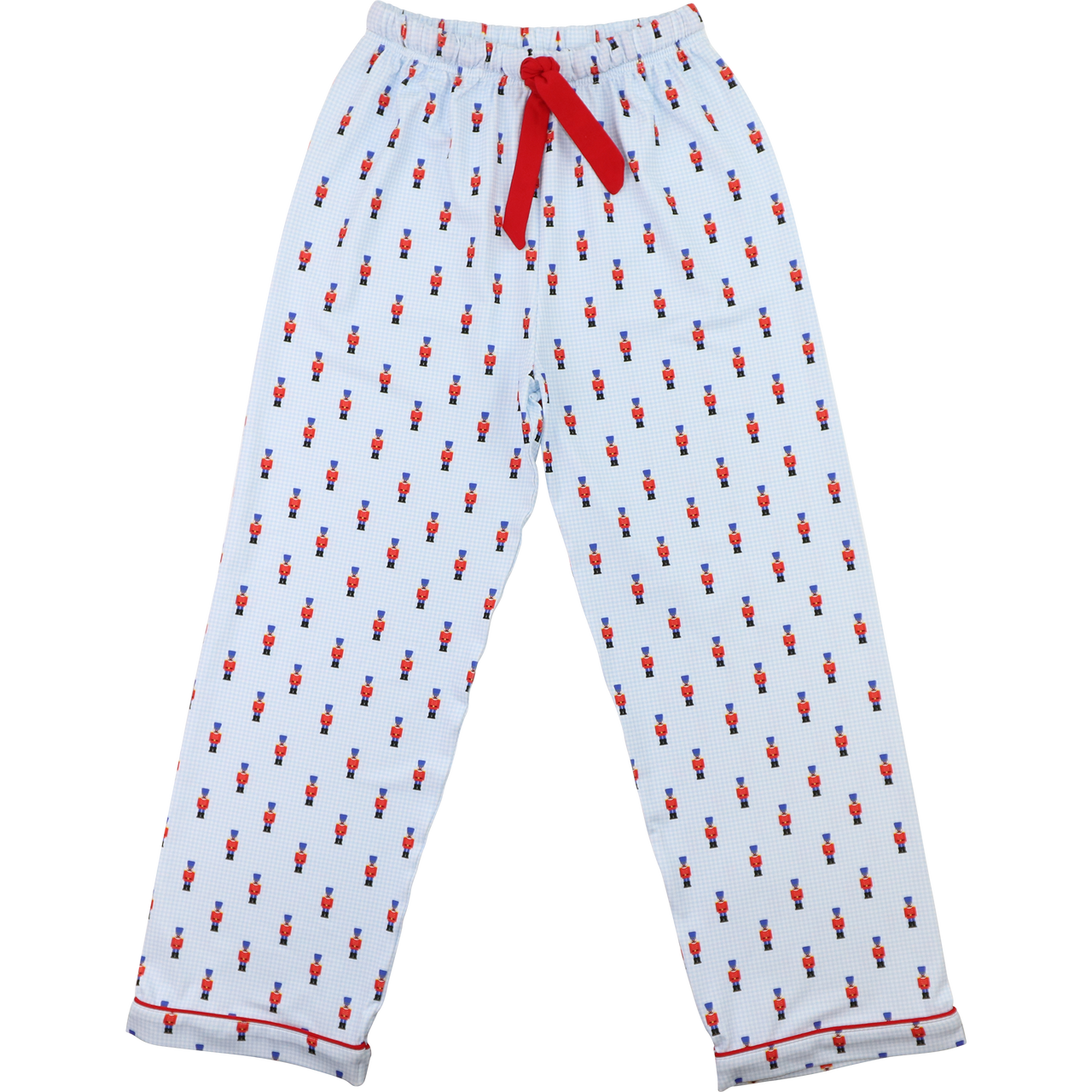 Blue Gingham Nutcracker Knit Pajama Pants