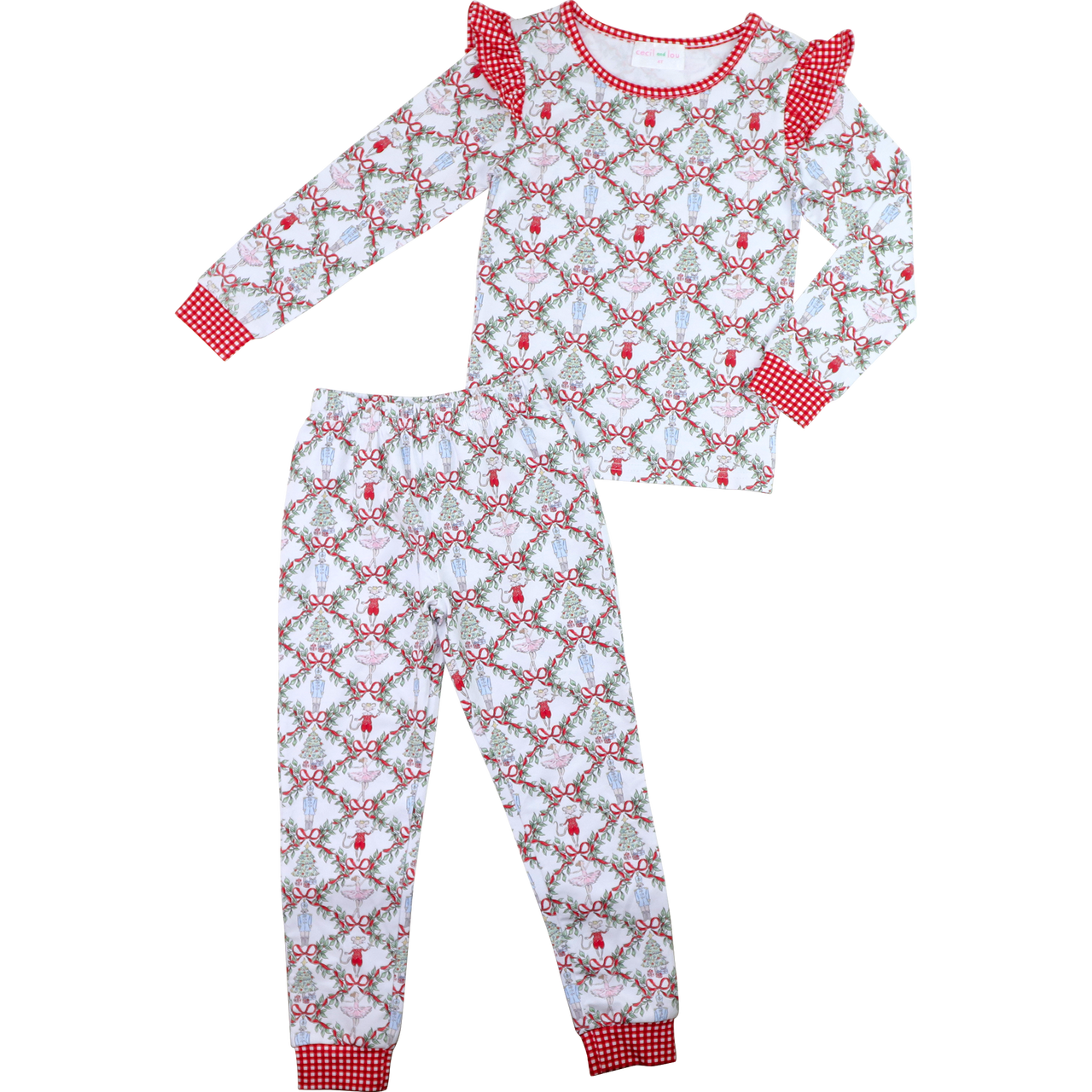 Holiday Garland Nutcracker Ballet Knit  Pajamas