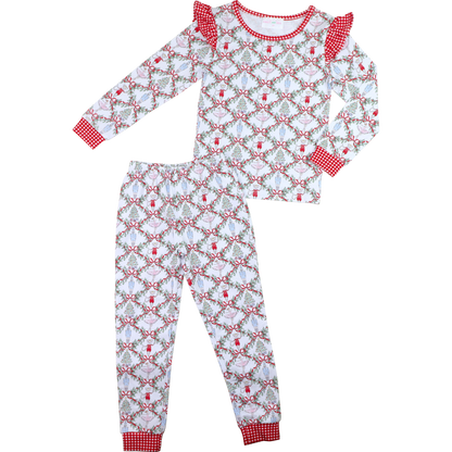 Holiday Garland Nutcracker Ballet Knit  Pajamas