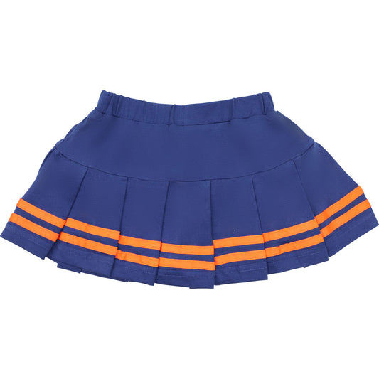 Navy And Orange Tennis Skirt