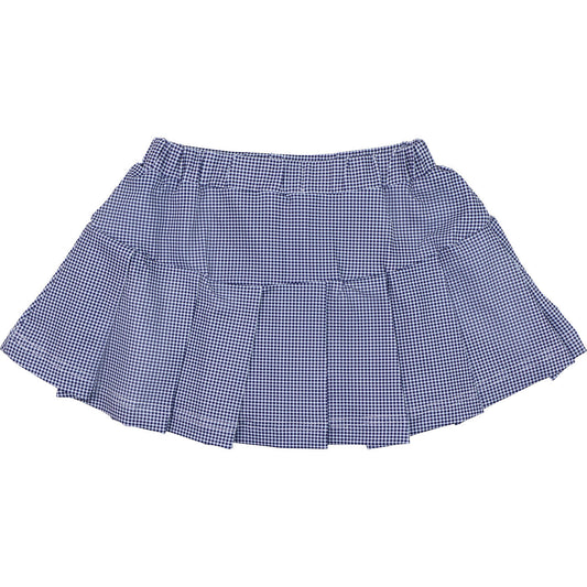 Navy Gingham Tennis Skirt