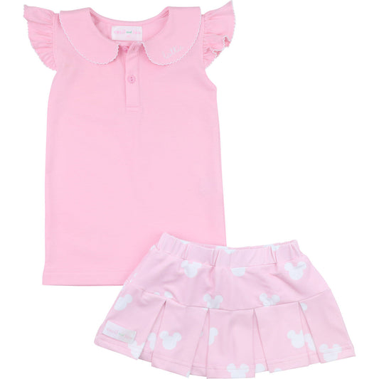 Pink Mouse Ears Tennis Skirt Set