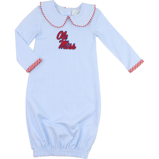 Officially Licensed Knit Ole Miss Baby Gown