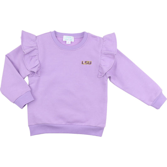 Officially Licensed LSU Ruffled Sweatshirt