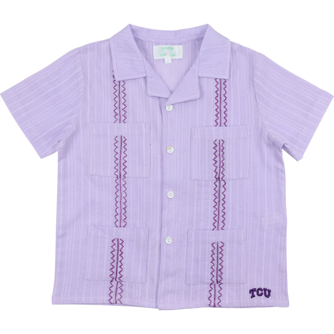 Officially Licensed TCU Guayabera