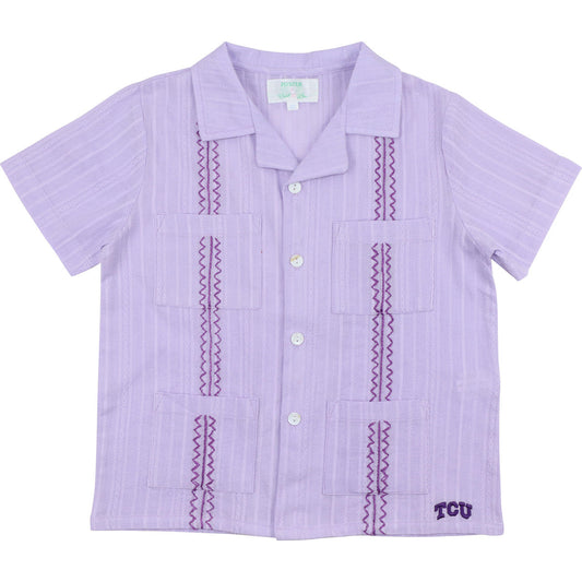 Officially Licensed TCU Guayabera