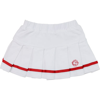 Red And White Knit Tennis Skirt