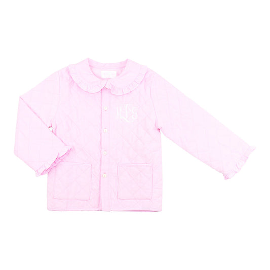 Pink Corduroy Quilted Coat