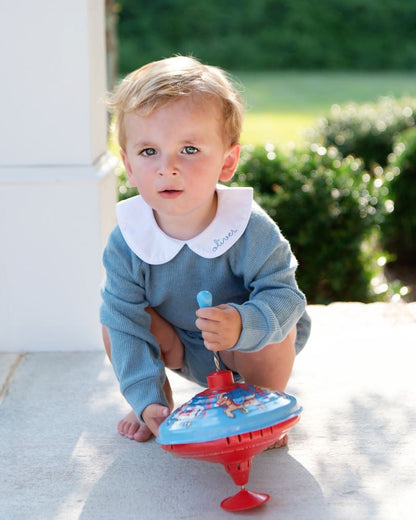 Blue Sweater Diaper Set