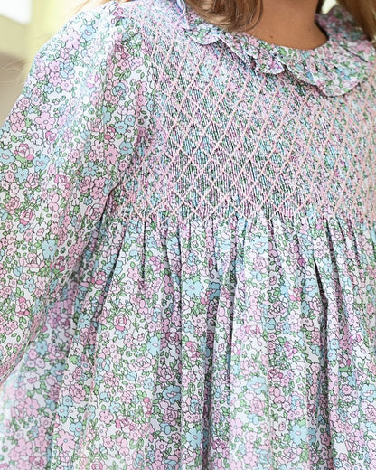 Pink Smocked Lavender Liberty Legging Set