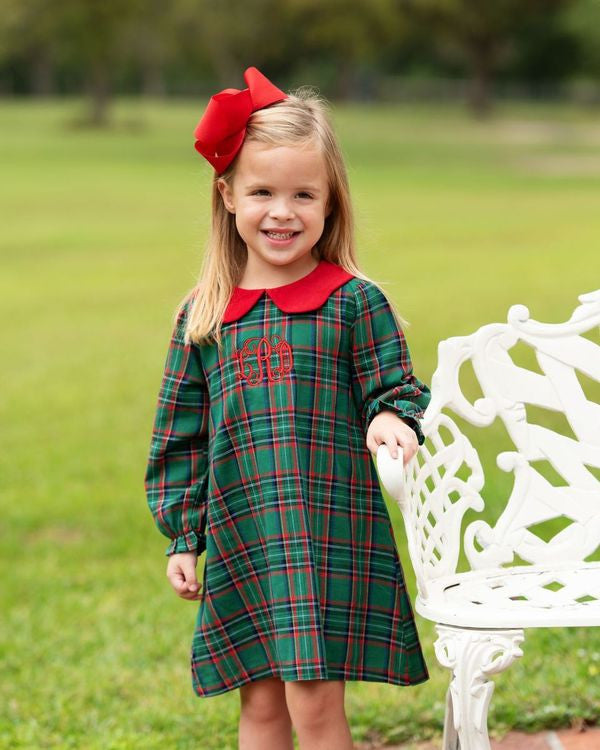 Green And Red Plaid Flannel Dress