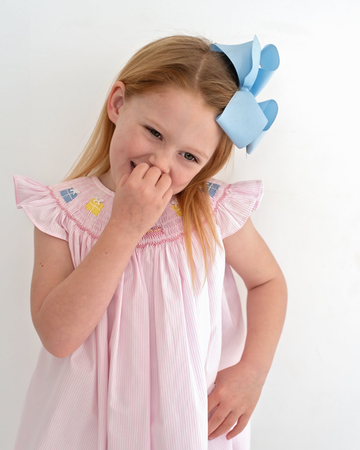 Pink Stripe Smocked Birthday Dress