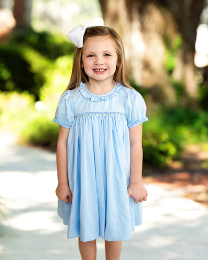 Blue Smocked Dress