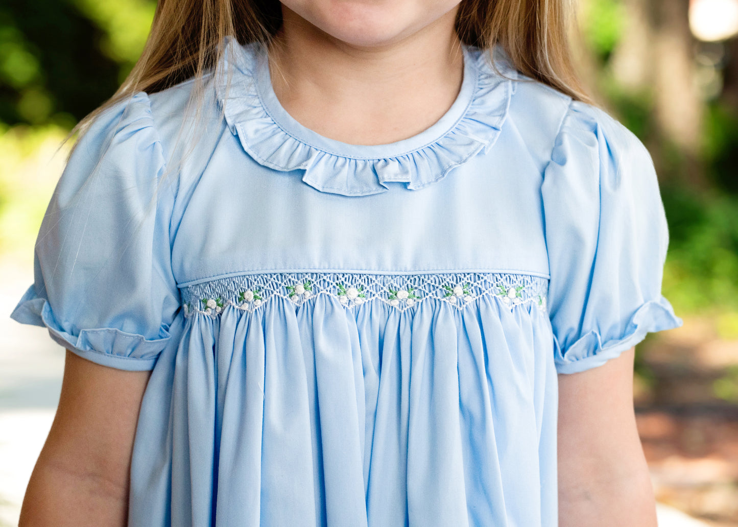 Blue Smocked Dress