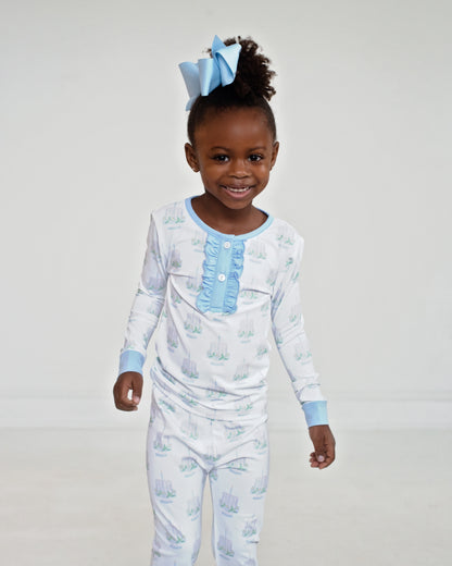 Blue Birthday Cake Knit Pajamas