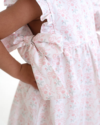 Pink Flower And Bow Dress