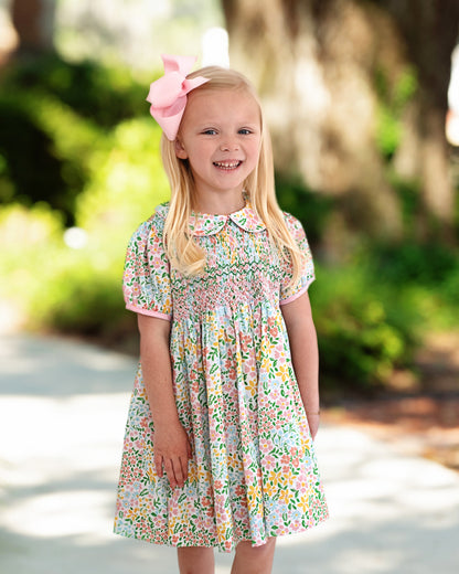 Spring Floral Smocked Dress