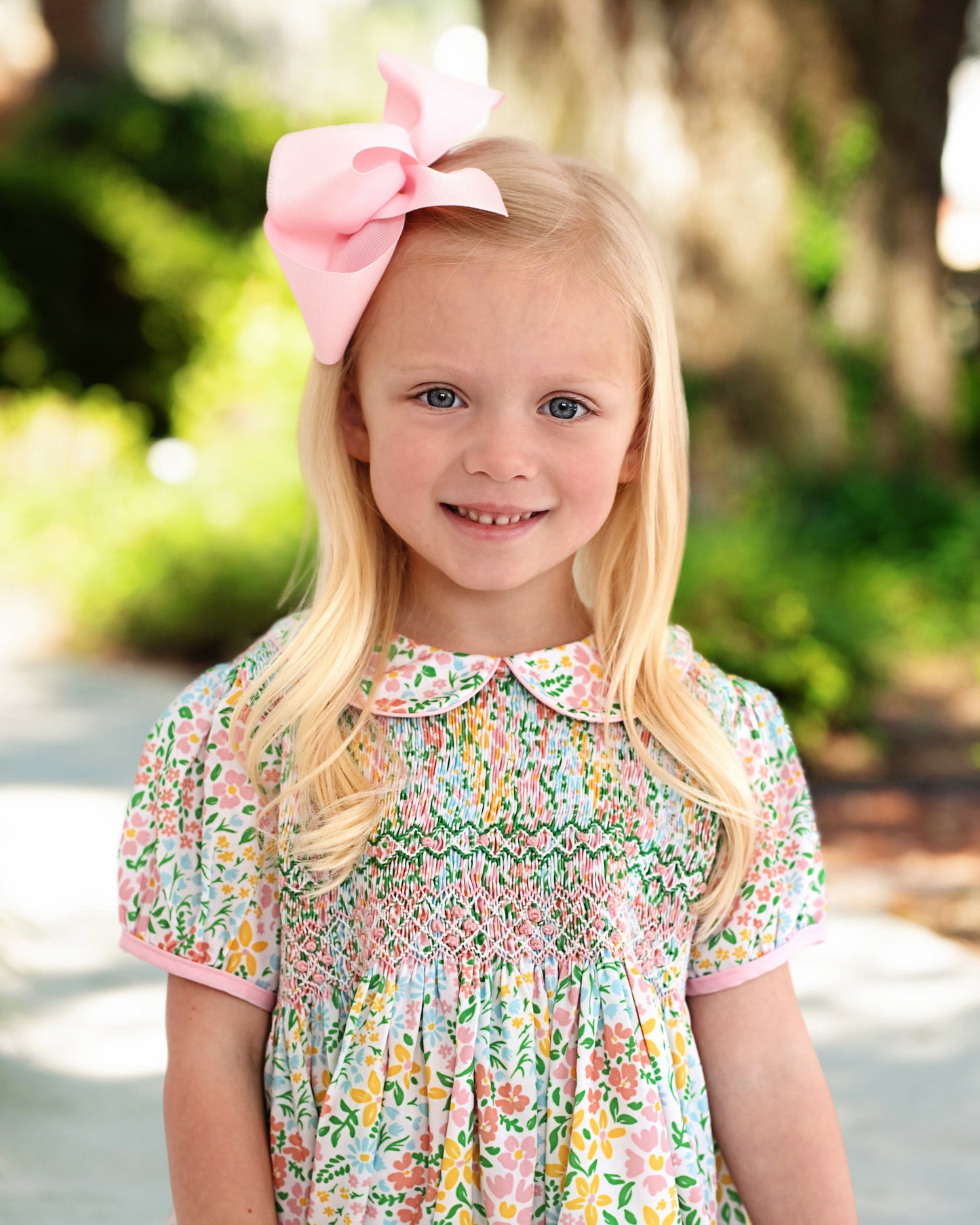 Spring Floral Smocked Dress