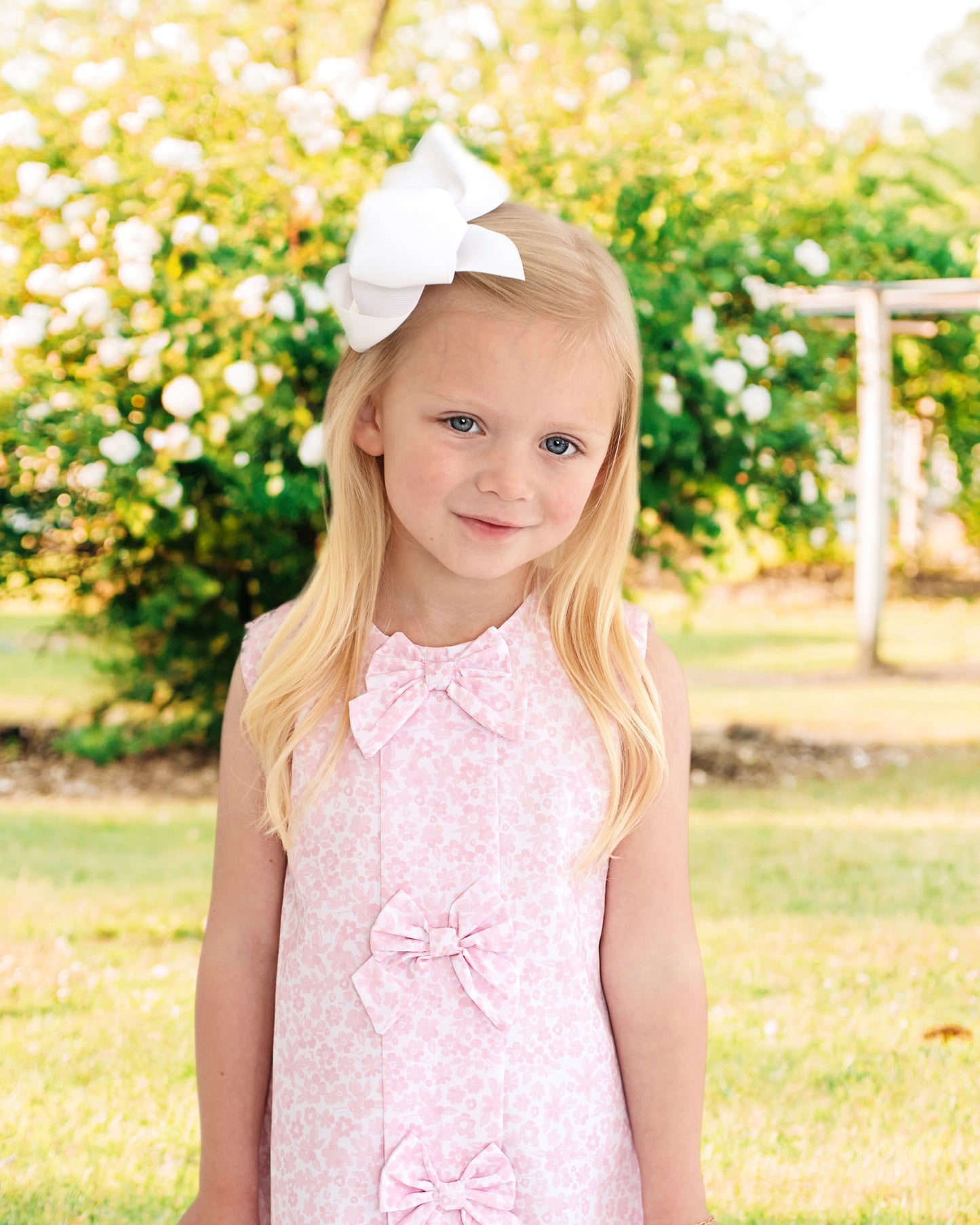 Pink Floral Bow Dress