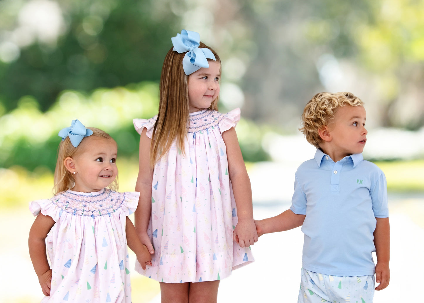 Blue Birthday Hat Polo Short Set