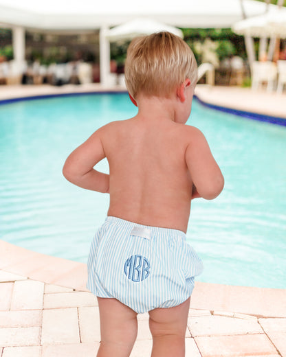 Blue Striped Swim Bloomer