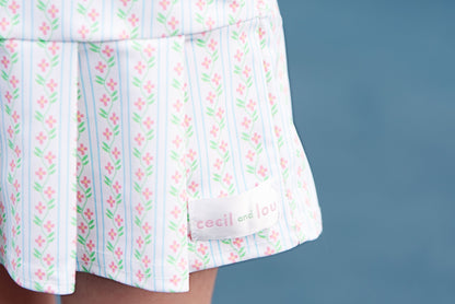 Vintage Floral Tennis Skirt