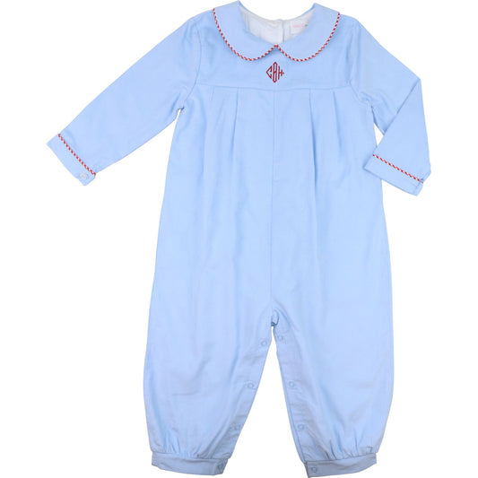 Blue Corduroy Long Romper