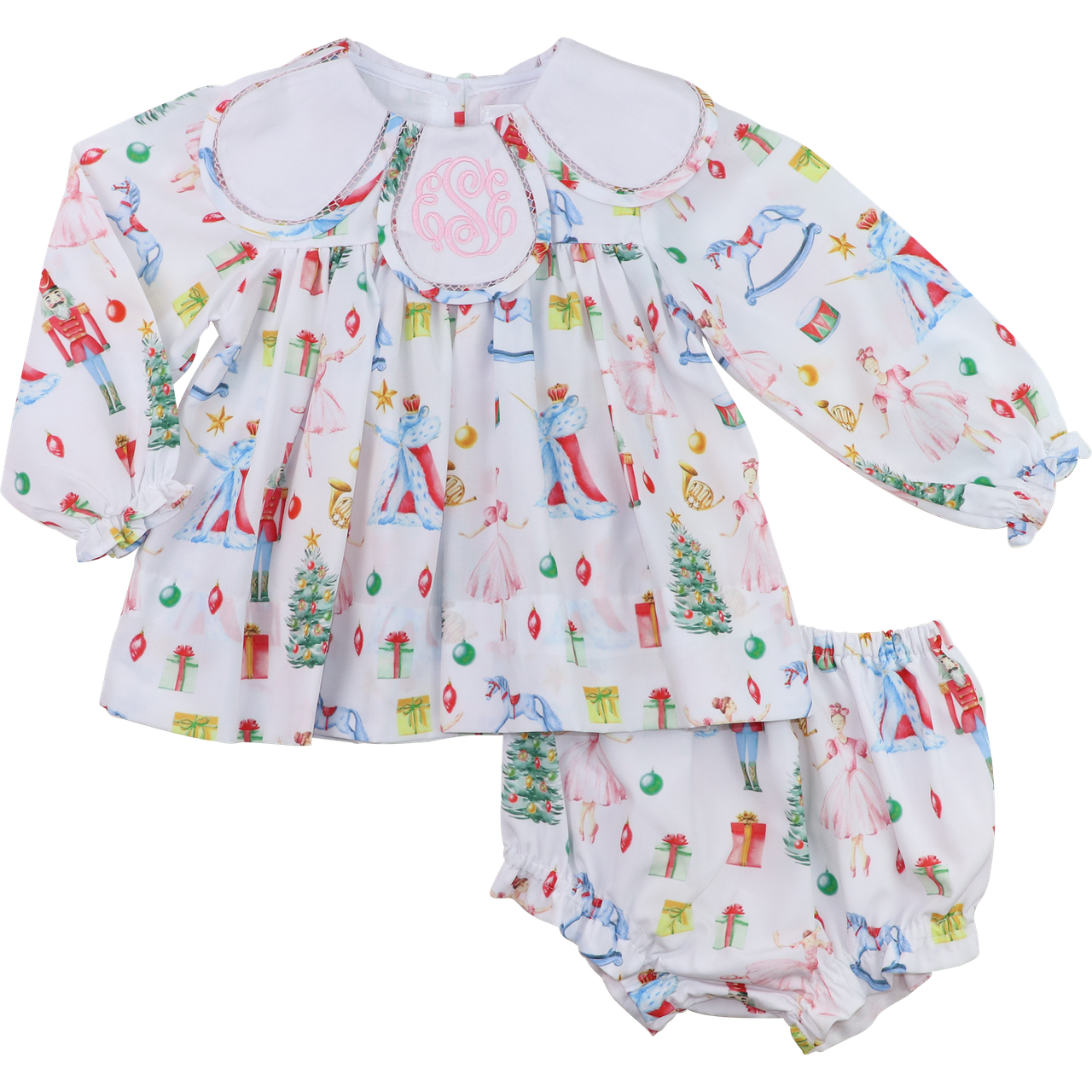 Nutcracker Ballet Petal Collar Diaper Set