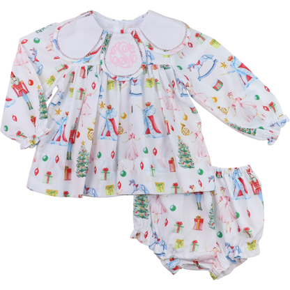 Nutcracker Ballet Petal Collar Diaper Set