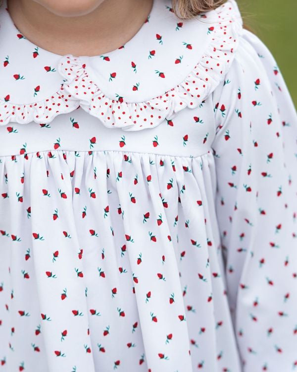 Red Rosebud Knit Dress