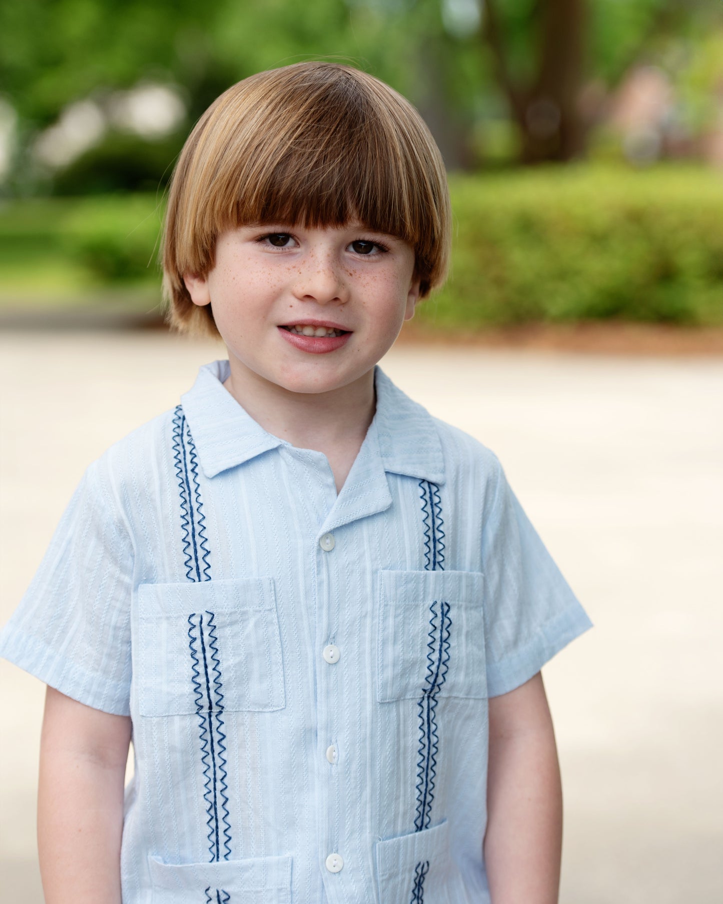 Navy Guayabera